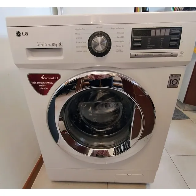 Lavarropas Lg Inverter 8kg - Muy Buen Estado Funcionando Ok Blanco