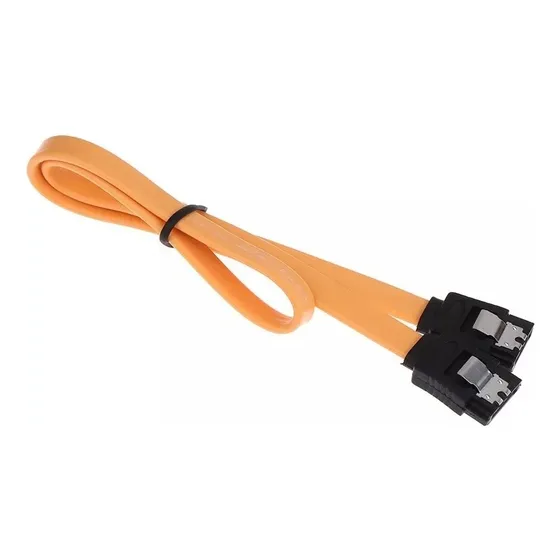 Cable De Datos Sata 3.0 Amarillo Con Clip De Metal