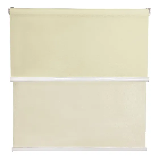 Cortina Roller Blackout 2 Paño 180x200 Doble Con Visillo
