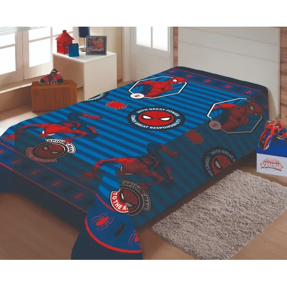 Cobertor Manta Infantil Spider Man Homem Aranha Jolitex