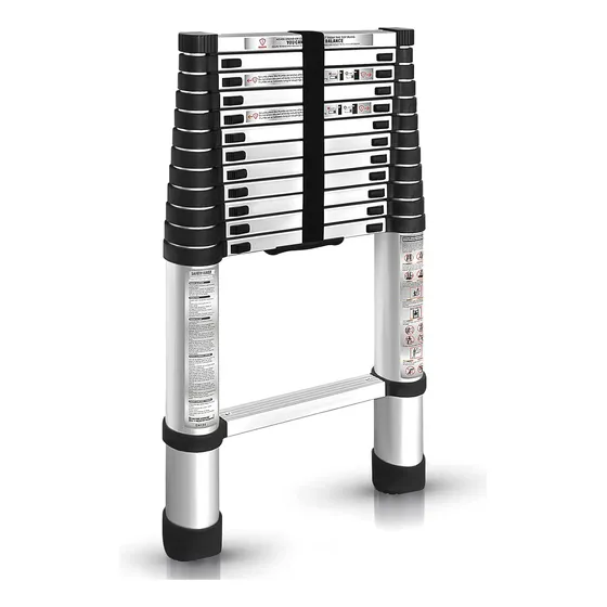 Escalera Telescópica De Aluminio De 12.5 Pies / 12.5 Ft, Esc