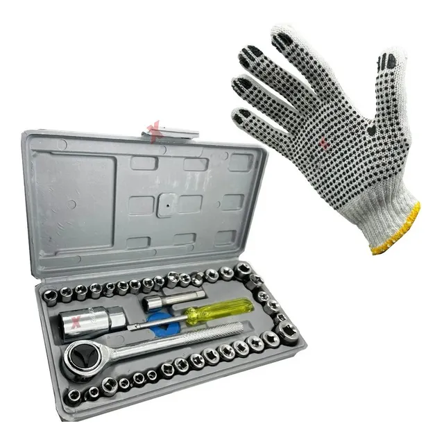 Set Llave Dados Cricket Tubo Combinada Herramientas + Guante