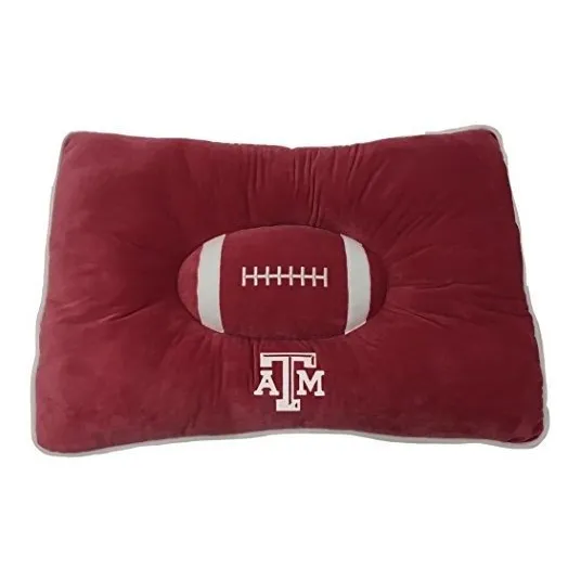 Ncaa Pet Bed - Texas Aym Aggies Soft And Cosy Plush Pillow B