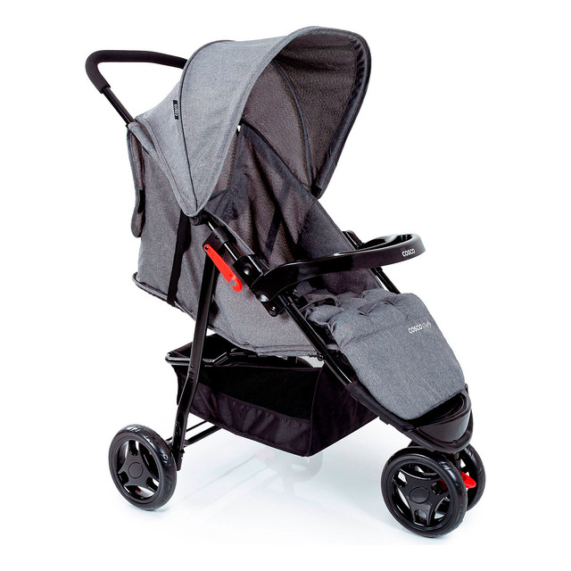 Carrinho De Bebê Cosco Kids, Toffy, Cinza Mescla Carrinho De Bebê Cosco Kids, Toffy, Cinza Mescla