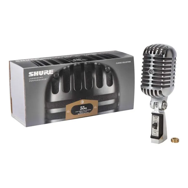Micrófono Shure Bobina Móvil Apariencia 50s 60s 55sh