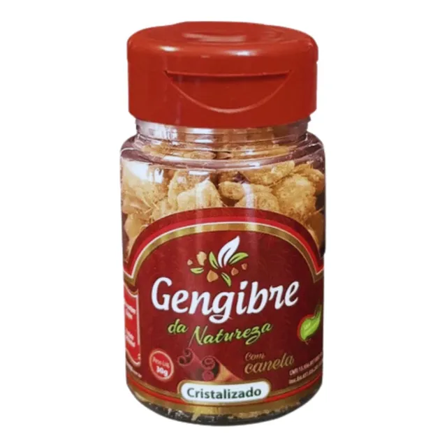 Gengibre Cristalizado Com Canela 40g - Gengibre Da Natureza