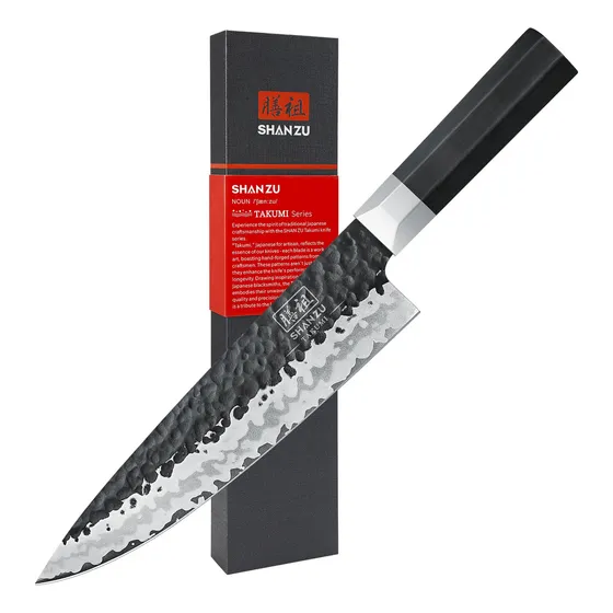 Shan Zu cuchillo de chef japones de 8 pulgadas 7 capas 9cr1