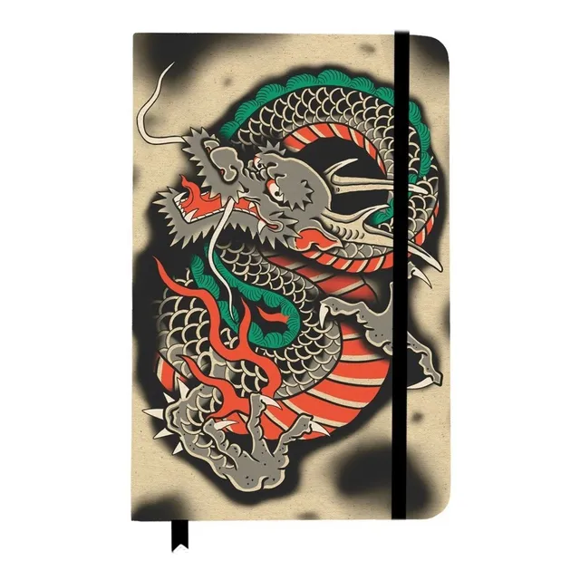 Caderno Sketchbook Dragão Oriental Artista Vinicius Lima