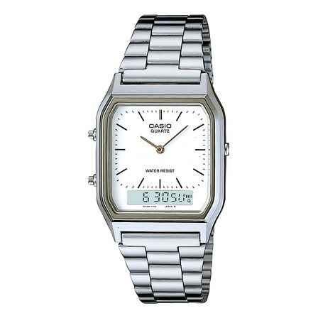 Relógio Casio Vintage Unissex - Aq-230a-7dmq Cor Prata Relógio Casio Vintage Unissex - Aq-230a-7dmq Cor Prata