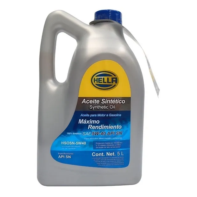 Aceite Motor 5w40 Sintetico 5 Lts Presentación Oficial Hella