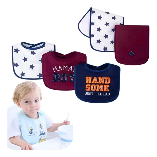 Baberos Para Bebes Impermeable Toalla Tipo Bandana Pack 5pcs