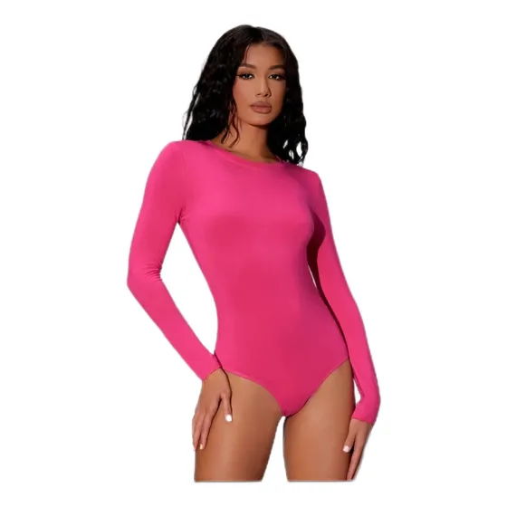 Body Manga Larga Casual De Dama