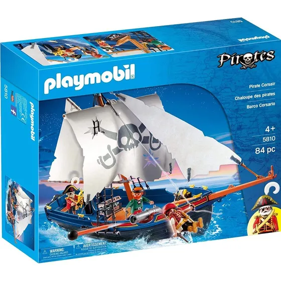 Playset Para Muñecas Y Muñecos Playmobil Pirates 5810 Corsario Barco Pirata De Combate Color Multicolor
