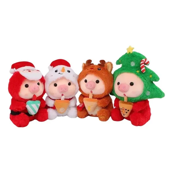 Peluche De Navidad Cerdito Papá Noel Reno Árbol Navideño