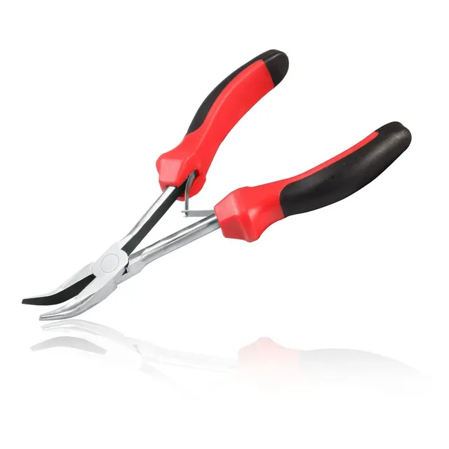 Leontool Alicate Nariz Doblado 6.5  Mini Aguja Doblada Largo