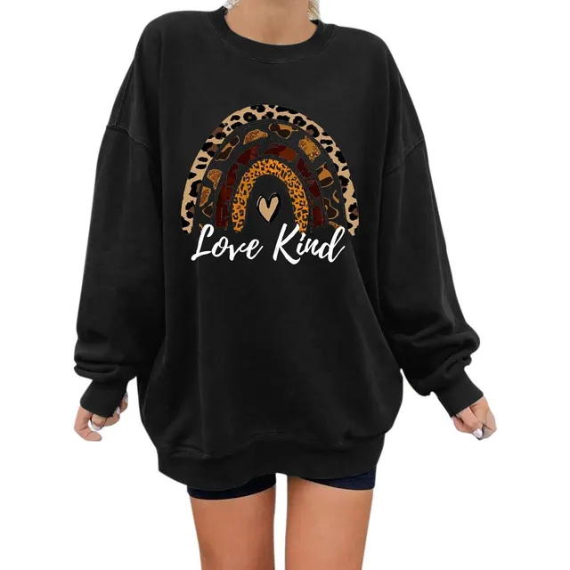 Bmisegm Camiseta Manga Larga Estampado Amor Calido Para Dia