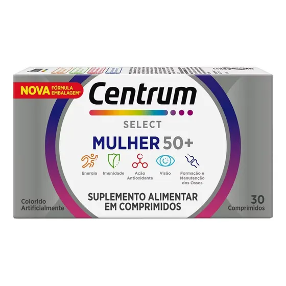 Vitamina Centrum Select Mulher 50+ Com Luteina E Licopeno