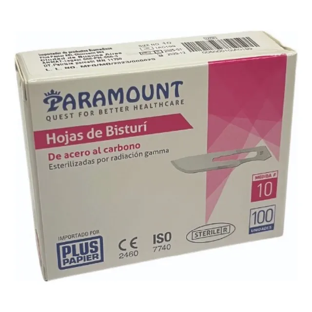 Hojas De Bisturí Paramount Caja X 100 Un. Todas Las Medidas