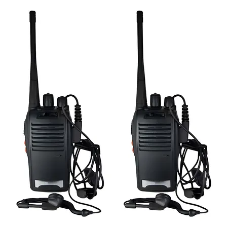 Kit 2 Radio Comunicador Walk Baofeng 777s Alcance 4km Bandas De Freqüência Uhf Cor Preto