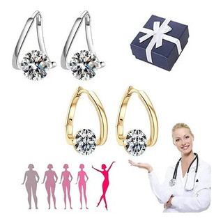 Aretes Pendientes De Zirconia Hipoalergénico Mujer 2par Aretes Pendientes De Zirconia Hipoalergénico Mujer 2par