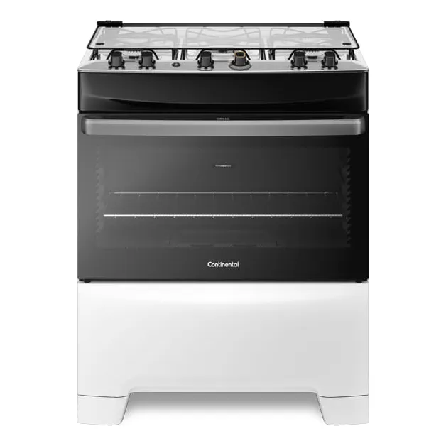Fogão 5 Bocas Mesa De Inox Branco Continental Fc5ib