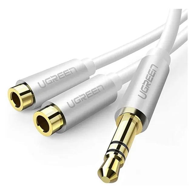 Adaptador Splitter Audio 3.5mm Macho A 2 Hembras 20cm Backup