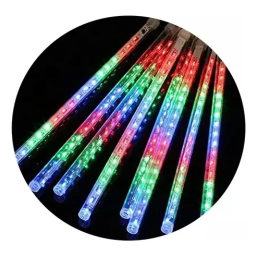Luces Led Lagrima Meteoro Decoración Navidad 30 Cm Rf M30r