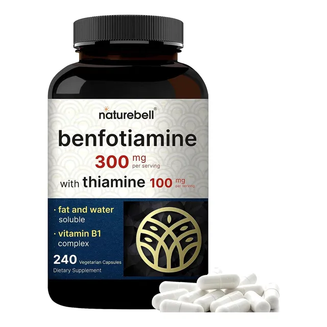 Benfotiamina 300mg Plus B1 Y Tiamina 100mg Am Prime 240caps Sabor Sin Sabor