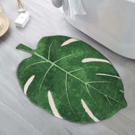 Haocoo Alfombra Baño Terciopelverde 2 X 3 Pie Antideslizante