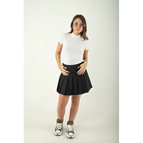 Pollera Mini De Vestir Tableada Byh