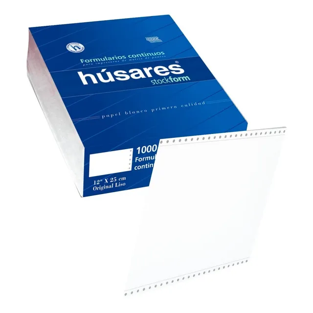 Formulario Continuo 3125 Husares Original Liso 30,48x24cm