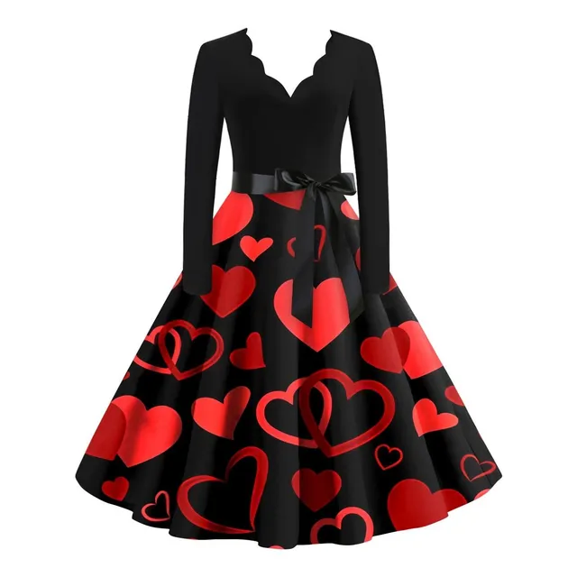 Vestido Fiesta Noche Ama Casa Estampado Dia San Valentin 109