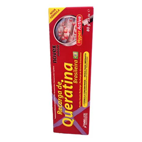 Novex Recarga De Queratina Brasilera 80g Hiper Activa