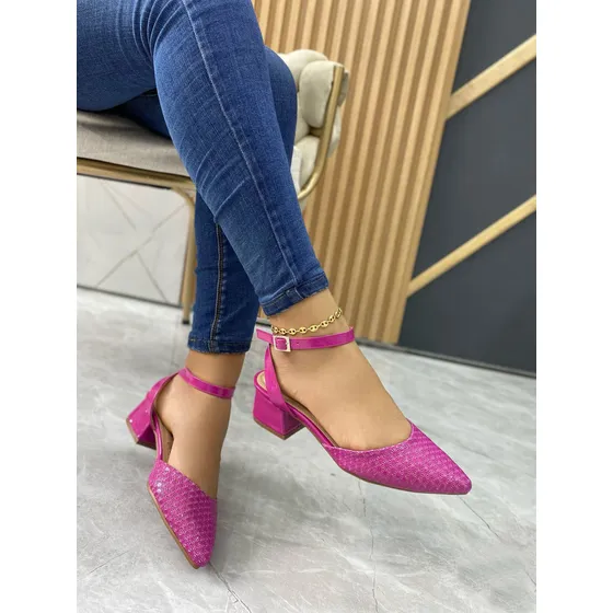 Zapatilla De Tacón Grueso, Colores En Tendencia