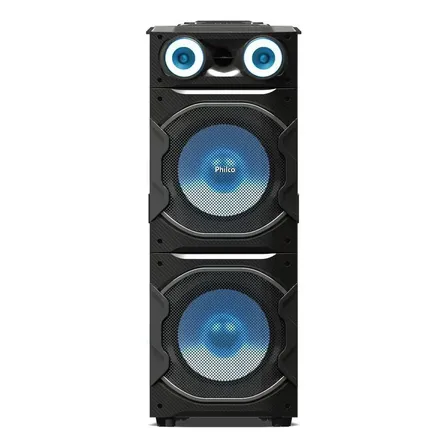 Caixa De Som Amplificada Philco Pcx26000 Bluetooth Entrada Usb, Auxiliar P2 Radio Fm 2600w Preta