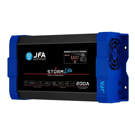 Fonte Carregador Jfa Storm Lite 200 Ah Bivolt Slim