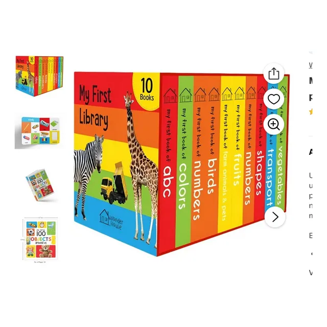 My First Library 10 Books Cartone Pages