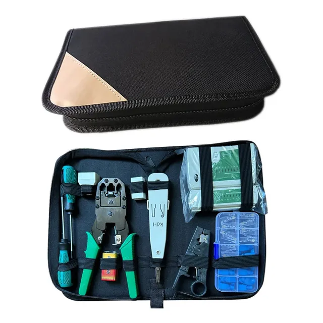 Kit De Herramientas De Red Rj1112 Rj45 Probador Crimpeador