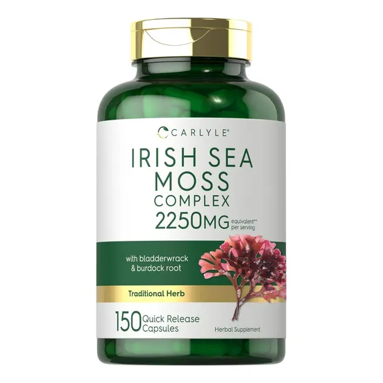 Suplemento Carlyle Irish Sea Moss 750 Mg 150 Cápsulas