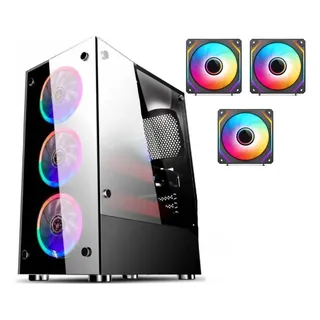 Gabinete Pc Gamer Com Fans Rgb Led Inclusas Vidro 1759 Gabinete Pc Gamer Com Fans Rgb Led Inclusas Vidro 1759