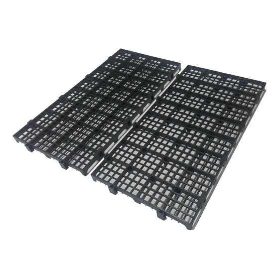 12pçs Pallet Plástico Forração Piso Estrado Plástico Palete Plástico 25x50cm Preto Marwell
