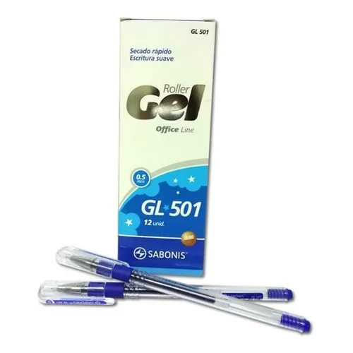 12 Boligrafo Gel Clasico Sabonis Gl-501 Color de la tinta Azul Color del exterior Azul