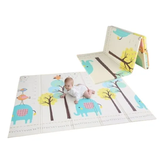 Tapete Extra Grande Plegable Para Bebé 200x180 Cm Doble Faz