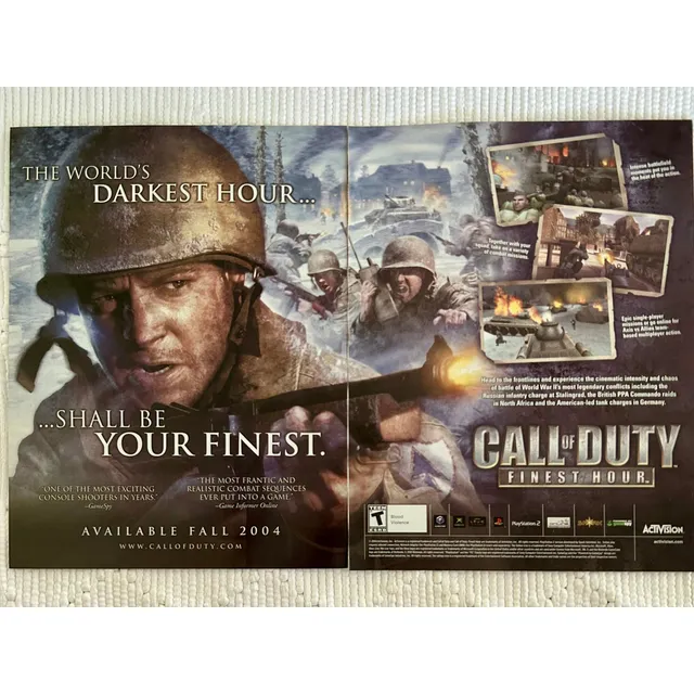 Anuncio Vintage Original Call Of Duty: Finest Hour - Ps2 Ngc
