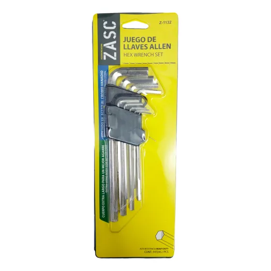 Juego De Llaves Allen 9piezas Zacs