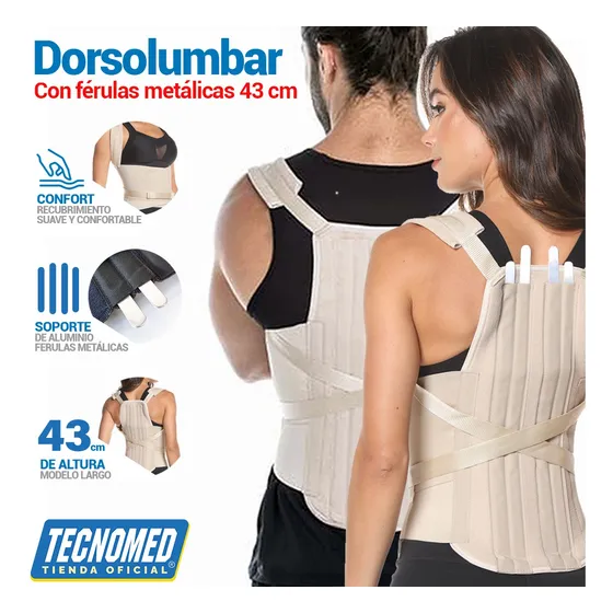 Faja Dorsolumbar Lumbosacra 43cm Soportes Metalicos Tecnomed