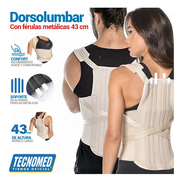 Faja Dorsolumbar Lumbosacra 43cm Soportes Metalicos Tecnomed