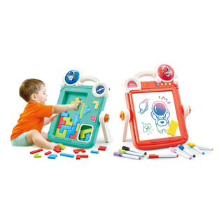 Pizarron Con Juego De Bloques Aprendizaje Para Niños 2 En 1 Pizarron Con Juego De Bloques Aprendizaje Para Niños 2 En 1