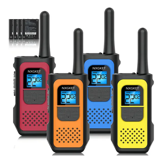 Walkie Talkies Nxgket 4 Unidades Largo Alcance Recargables