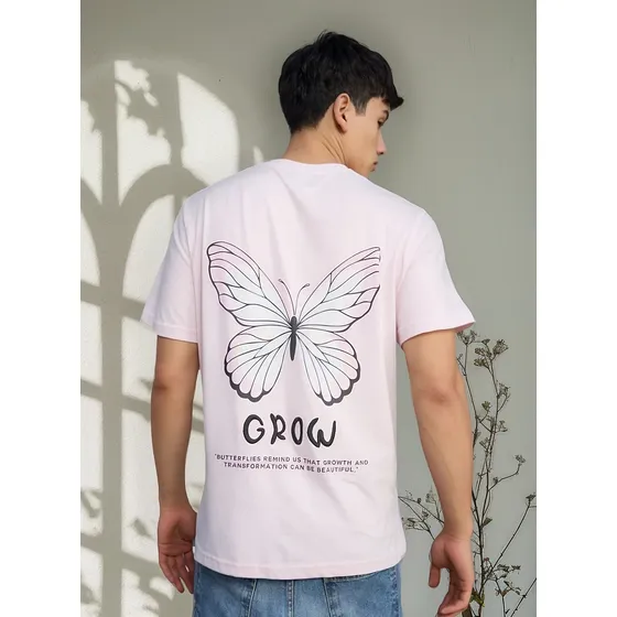 Remera Oversize Hombre Cara Cruz Jeans Estampa Bordado Grow